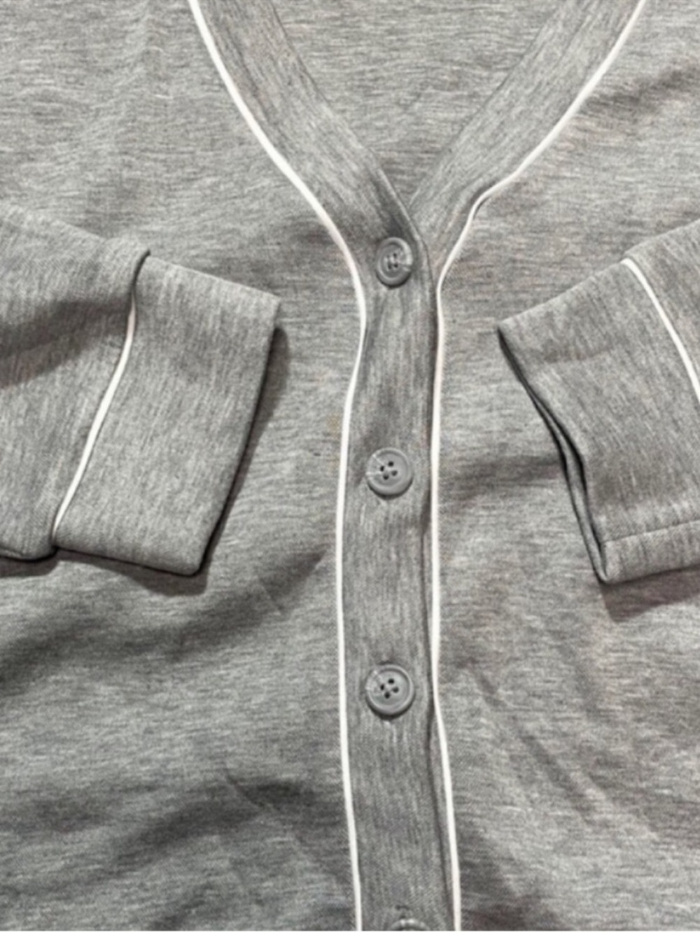Women’s Grey Button-Front Cardigan Sweater Relaxed Fit XS | NWT - Picture 6 of 10
